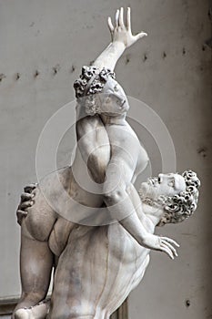 Statue of Ratto delle Sabine, Loggia de' Lanzi, Piazza della Sig photo