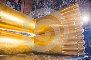 Statue of Reclining Buddha in temple Wat Pho, Bangkok