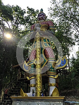 Statue relition in tempel style Thailand