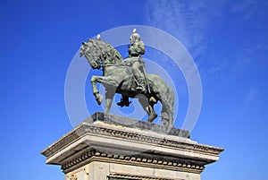 Statue representing the General Joan Prim in Barcelona, Spain