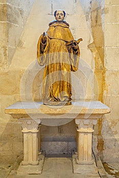 statue representing Saint Estevao inside the Batalha monastery, Leiria.