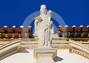 Statue representing Wisdom at Coimbra University, Portugal