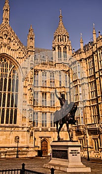 Statue of Richard the Lionheart - Houses of Parliament - London - UK