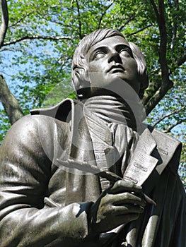 Statue of Scotish poet Robert Burns