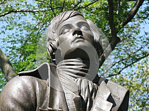 Statue of Scotish poet Robert Burns