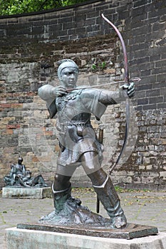 Statue Of Robin Hood at Nottingham Castle, Nottingham photo