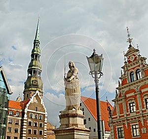 The statue of Roland in Riga, Latvia.