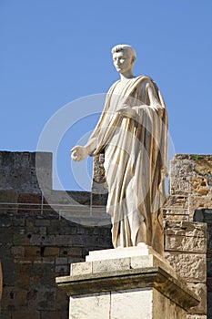 Statue of a Roman consul in Tarragona, Spain photo