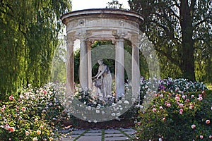 Statue in the Rose Garden at Huntington Library and Gardens