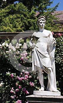 Statue in the rose garden on the Mainau island/Germany