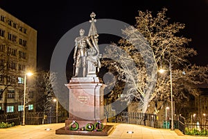 Statue of Russian tsar Nicholas II in Belgrade