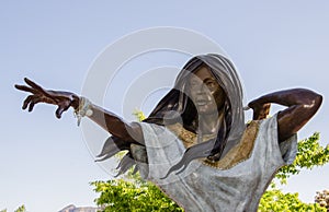 Statue of Sacajawea in Sedona, Arizona photo