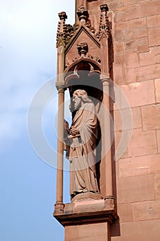 Statue of Sain on the Basel Munster