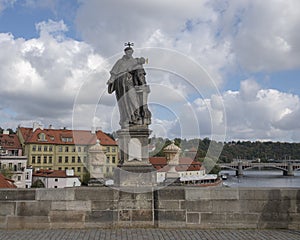 Statue of Saint Anthony of Padua, Charles Bridge, Prague, Czech Republic