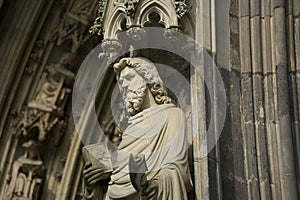 Statue of Saint Boniface at Cologne Cathedral photo