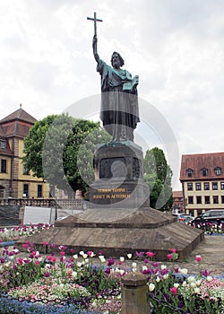 Statue of Saint Boniface, by Werner Henschel, 1830, Fulda, Germany