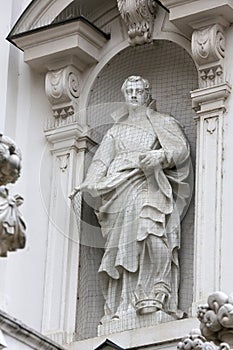 Statue of Saint, Church of the nine choirs of angels in Vienna