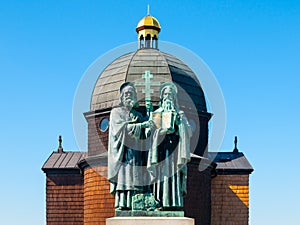 Statue of Saint Cyril and Methodius on Radhost mountain