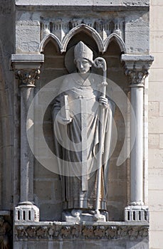 Statue of Saint Denis, Notre Dame Cathedral, Paris