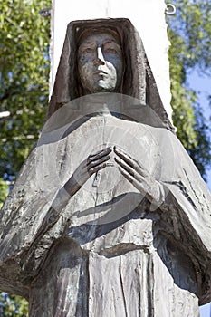 Statue of Saint Faustina on Altar Three Millennia, Church on Skalka, Krakow, Poland photo