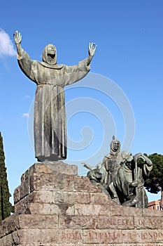 Statue of Saint Francis in Rome