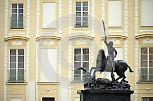 Statue of Saint George in the Prague