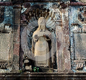 Statue of Saint Jerome and devil
