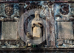 Statue of Saint Jerome and devil