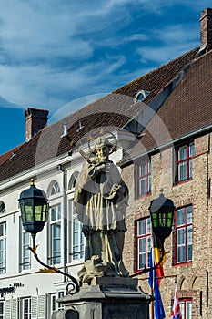 Statue of Saint Joannes Nepomucenus in Bruges