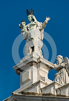 Statue of Saint Maria at Basilica Santa Maria Salute Venice