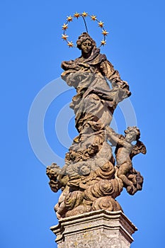 Statue saint Mary, town Kutna Hora