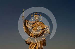 Statue of Saint Nepomuk at old bridge, Wurzburg