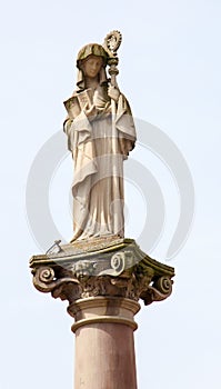 Statue of Saint Odile in Obernai, Alsace, France