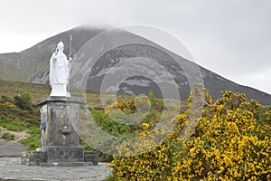 Statue of Saint Patrick, Croagh Patrick, Ireland photo