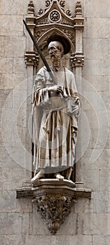 Statue Saint Paul San Paolo Siena, Tuscany, Toscana, Italy, Italia