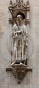 Statue Saint Paul San Paolo Siena, Tuscany, Toscana, Italy, Italia photo