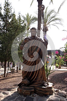 The statue of Saint Peter in Capharnaum