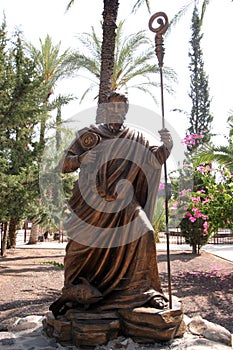 The statue of Saint Peter in Capharnaum