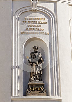 Statue of Saint Peter, The Chapel of the Holy Cross in the second courtyard of the Prague Castle, Czech Republic