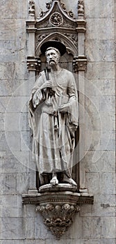 Statue Saint Peter Siena, Tuscany, Toscana, Italy, Italia photo
