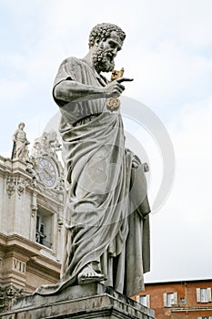 Statue of Saint Peter in Vatican Rome photo
