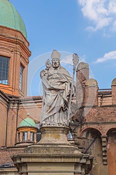 Statue of Saint Petronius Bologna Emilia Romagna Italy