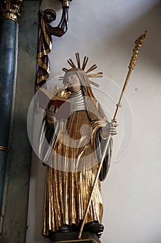 Statue of Saint, Sanctuary of St. Agatha in Schmerlenbach