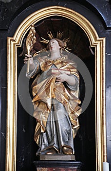 Statue of Saint, Sanctuary of St. Agatha in Schmerlenbach