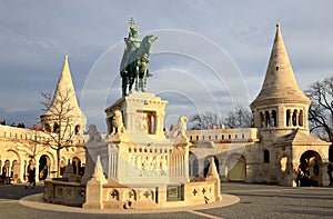 Statue of Saint Stephen I of Hungary in Fishermen`s Bastion