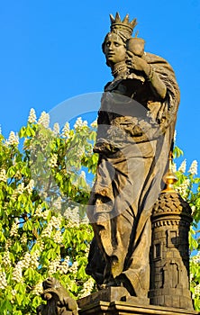 The statue of saints Barbara, Margaret and Elizabeth on Charles Bridge