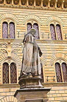Statue of Sallust Bandini in Salimbeni square, Siena, Tuscany