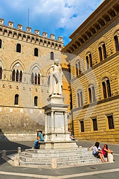 Statue of Sallustio Bandini in Siena, Italy
