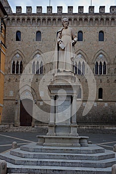 Statue Sallustio Bandini Siena, Tuscany, Toscana, Italy, Italia