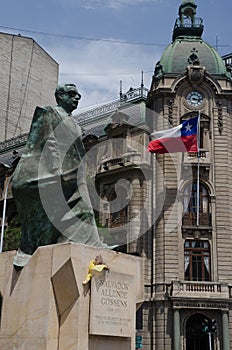 Statue of Salvador Allende, former president of Chile.